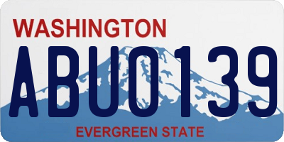 WA license plate ABU0139