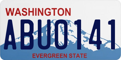 WA license plate ABU0141