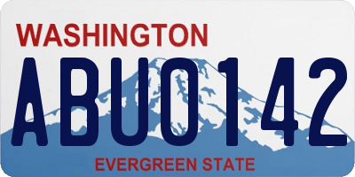 WA license plate ABU0142