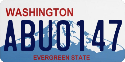 WA license plate ABU0147