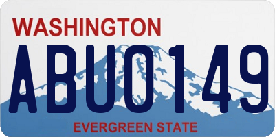 WA license plate ABU0149