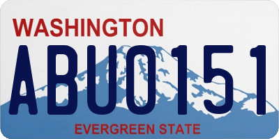 WA license plate ABU0151