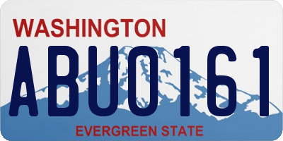 WA license plate ABU0161