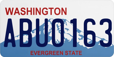 WA license plate ABU0163