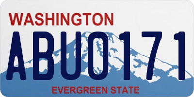 WA license plate ABU0171