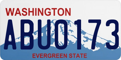 WA license plate ABU0173