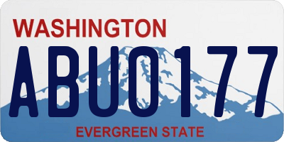 WA license plate ABU0177