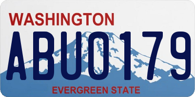 WA license plate ABU0179