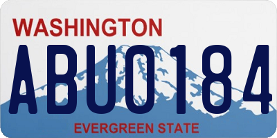 WA license plate ABU0184
