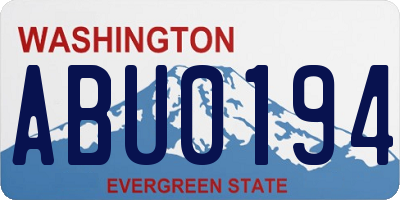 WA license plate ABU0194