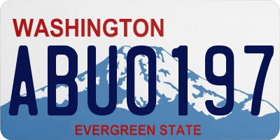 WA license plate ABU0197