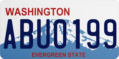 WA license plate ABU0199