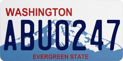 WA license plate ABU0247