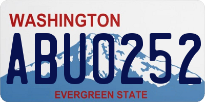 WA license plate ABU0252