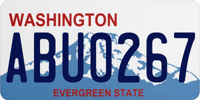 WA license plate ABU0267