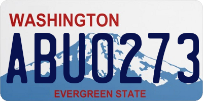 WA license plate ABU0273