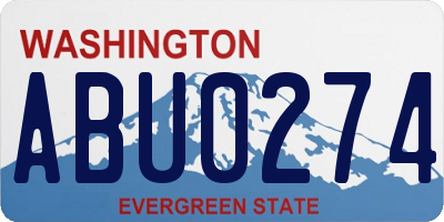 WA license plate ABU0274