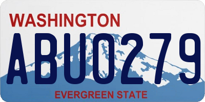 WA license plate ABU0279
