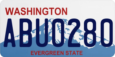 WA license plate ABU0280