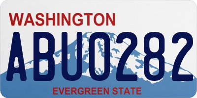 WA license plate ABU0282