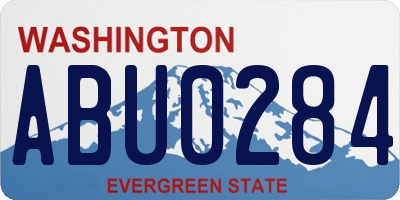 WA license plate ABU0284