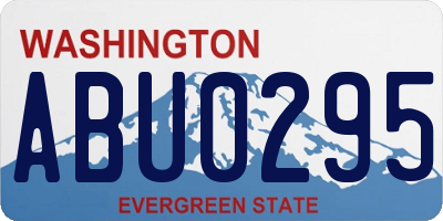 WA license plate ABU0295