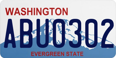 WA license plate ABU0302