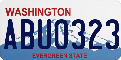 WA license plate ABU0323