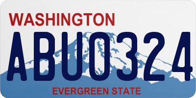 WA license plate ABU0324