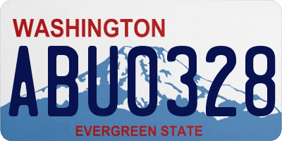 WA license plate ABU0328