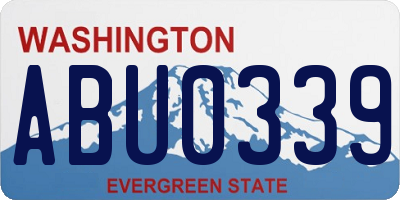 WA license plate ABU0339