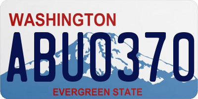 WA license plate ABU0370