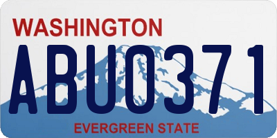 WA license plate ABU0371
