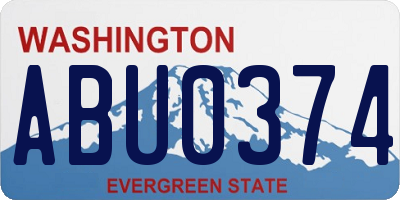 WA license plate ABU0374