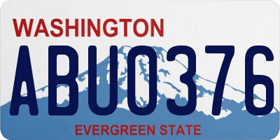 WA license plate ABU0376
