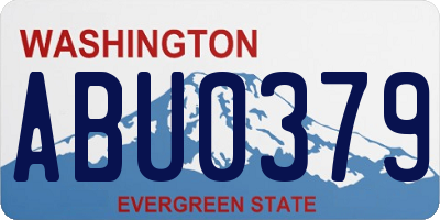 WA license plate ABU0379