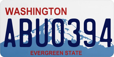 WA license plate ABU0394