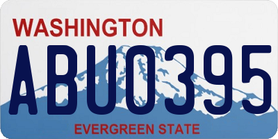 WA license plate ABU0395