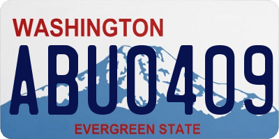 WA license plate ABU0409