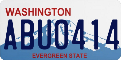 WA license plate ABU0414