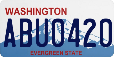 WA license plate ABU0420