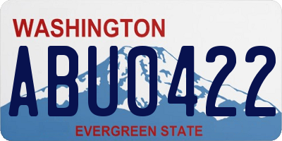 WA license plate ABU0422