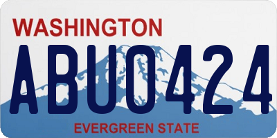 WA license plate ABU0424