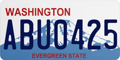 WA license plate ABU0425
