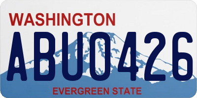 WA license plate ABU0426