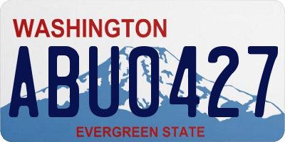 WA license plate ABU0427