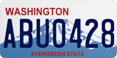 WA license plate ABU0428