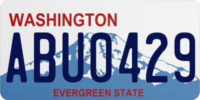 WA license plate ABU0429