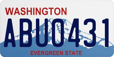WA license plate ABU0431