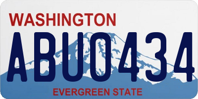 WA license plate ABU0434